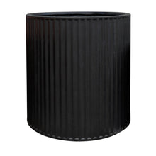 Load image into Gallery viewer, ribbed ray planter - black (large)