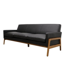 Load image into Gallery viewer, gary's sofa - onyx leather (three seater)