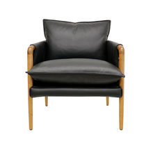 Load image into Gallery viewer, wolfie's leather armchair - black