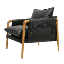 Load image into Gallery viewer, wolfie's leather armchair - black