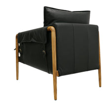 Load image into Gallery viewer, wolfie's leather armchair - black