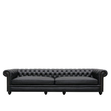 Load image into Gallery viewer, the regal sofa - onyx leather (four seater)