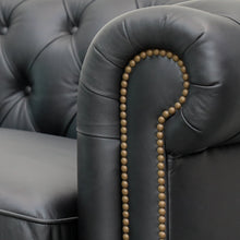 Load image into Gallery viewer, the regal sofa - onyx leather (four seater)