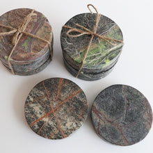 Load image into Gallery viewer, marble coaster set - forest