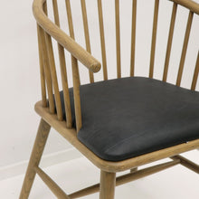 Load image into Gallery viewer, arrowtown dining chair - aged black leather