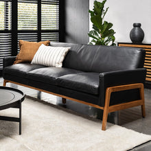 Load image into Gallery viewer, gary's sofa - onyx leather (three seater)