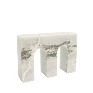 marble double arch - white