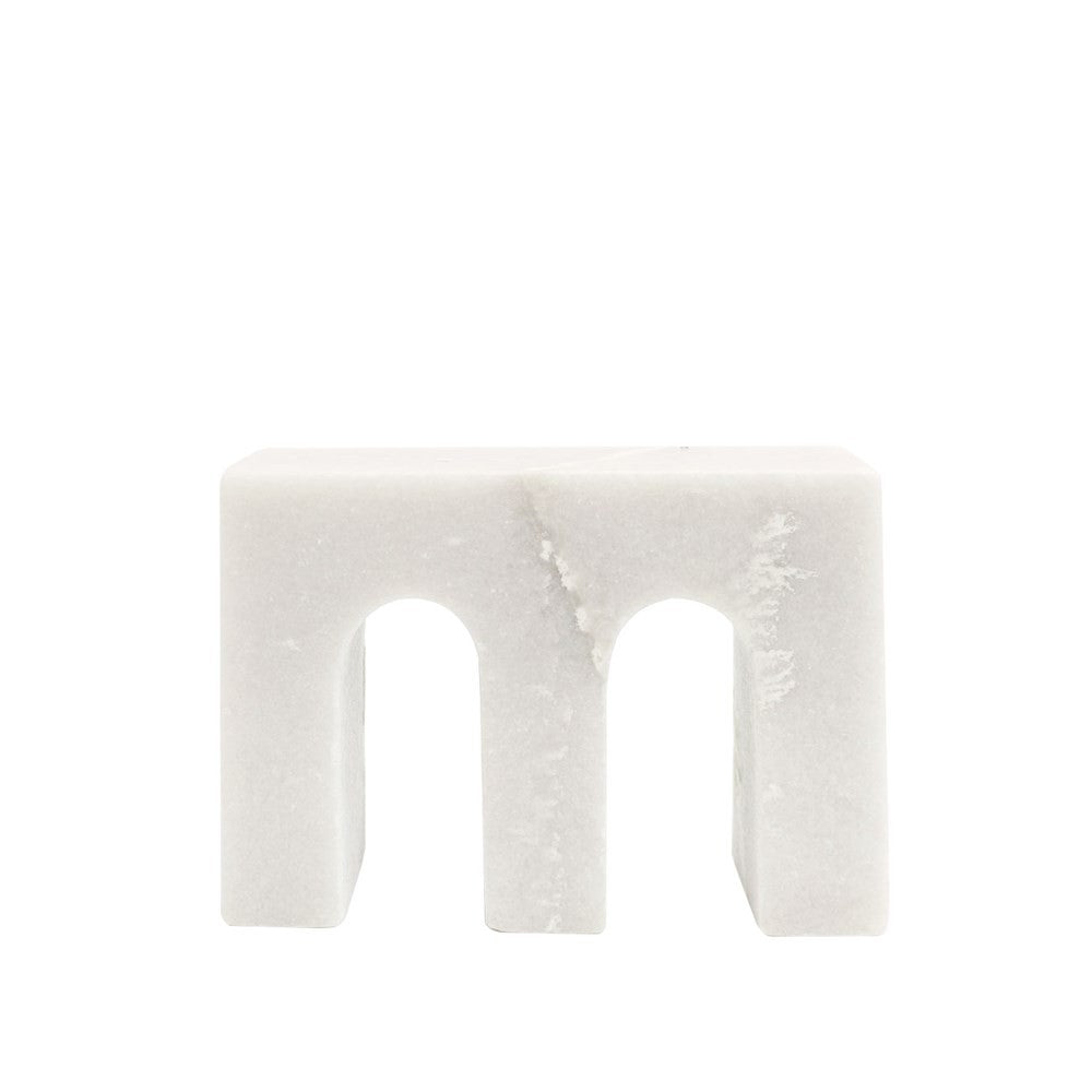 marble double arch - white