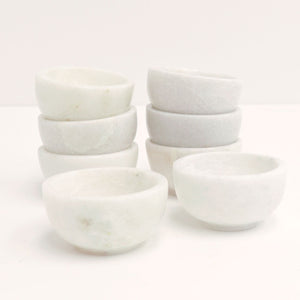 marble pinch bowls - x8