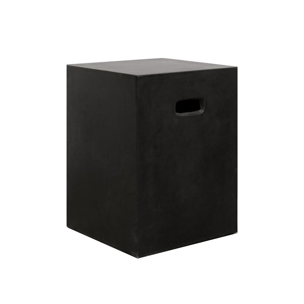 crete rectangle stool - onyx