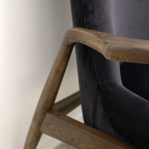 the griffin velvet armchair - pacific