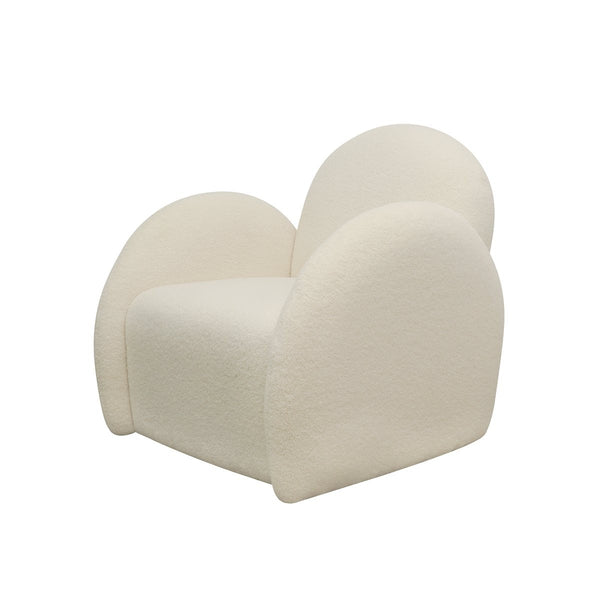 mosszilla swivel armchair - cream shearling