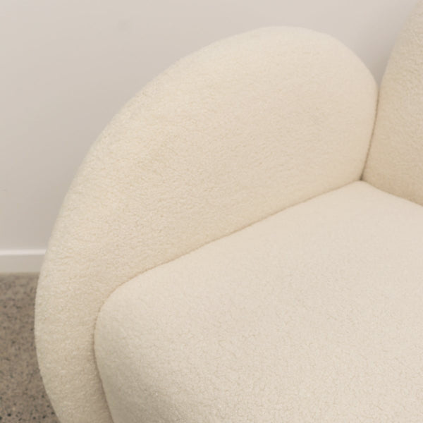 mosszilla swivel armchair - cream shearling