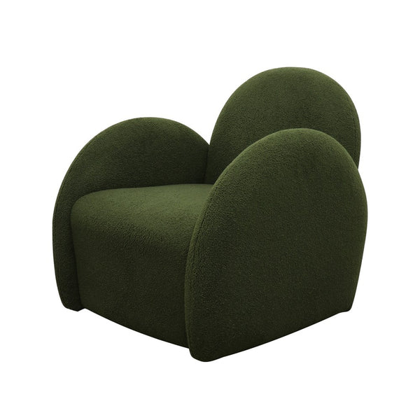 mosszilla swivel armchair - forest shearling