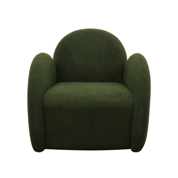 mosszilla swivel armchair - forest shearling