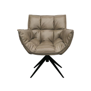 ivar's swivel armchair - beige leather