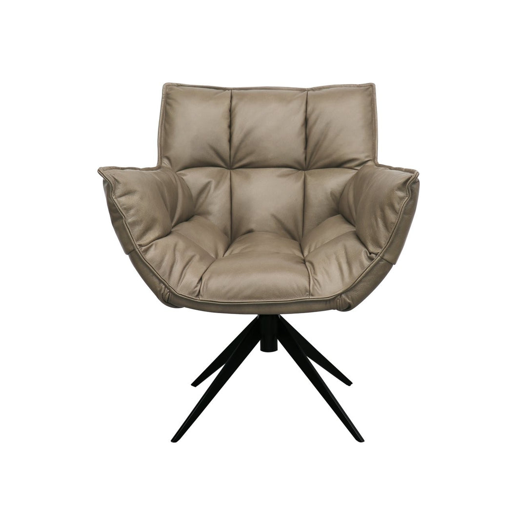 ivar's swivel armchair - beige leather