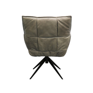ivar's swivel armchair - beige leather