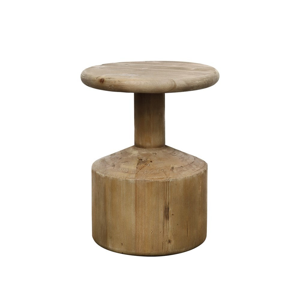 her pedestal side table
