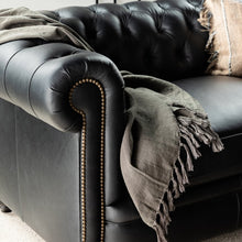 Load image into Gallery viewer, the regal sofa -onyx leather (three seater)
