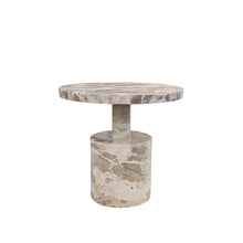 Load image into Gallery viewer, tina&#39;s beige marble side table
