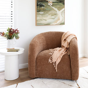 susie's swivel chair - rust