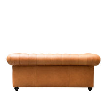 Load image into Gallery viewer, the regal sofa - caramel leather (two seater)
