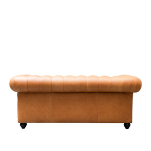 the regal sofa - caramel leather (two seater)