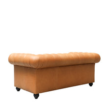 Load image into Gallery viewer, the regal sofa - caramel leather (two seater)
