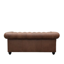 Load image into Gallery viewer, the regal sofa - chocolate leather (two seater)
