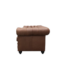 Load image into Gallery viewer, the regal sofa - chocolate leather (three seater)
