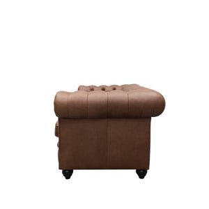 the regal sofa - chocolate leather (three seater)