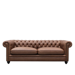 the regal sofa - chocolate leather (three seater)