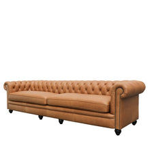 Load image into Gallery viewer, the regal sofa - caramel leather (four seater)
