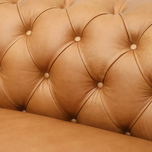 the regal sofa - caramel leather (three seater)