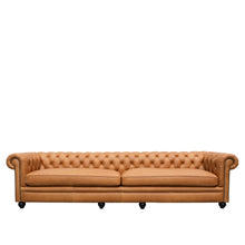 Load image into Gallery viewer, the regal sofa - caramel leather (four seater)
