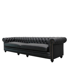Load image into Gallery viewer, the regal sofa - onyx leather (four seater)

