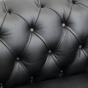 the regal sofa -onyx leather (three seater)