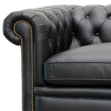 Load image into Gallery viewer, the regal sofa -onyx leather (three seater)
