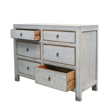 Load image into Gallery viewer, Otira dresser six drawer - vintage grey
