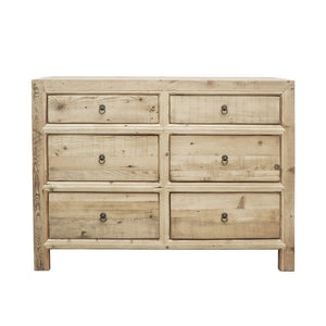 Otira dresser six drawer - natural