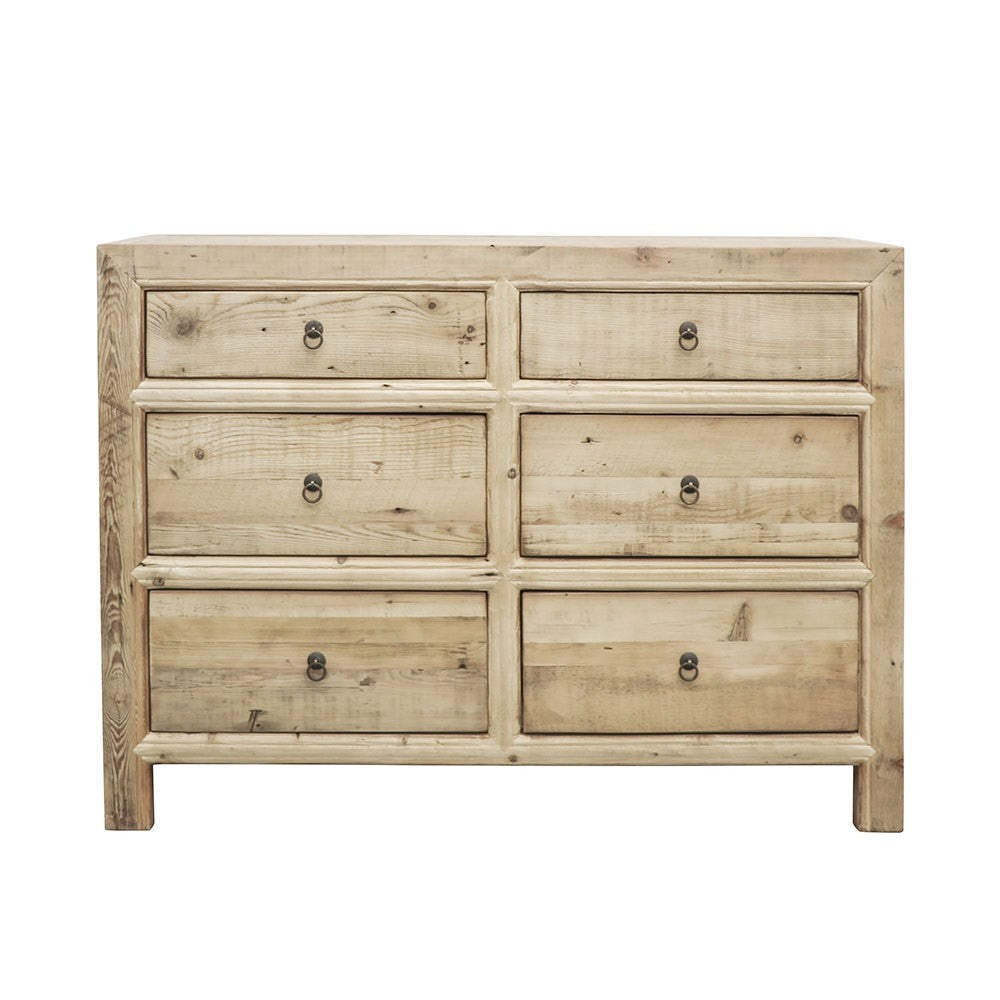Otira dresser six drawer - natural