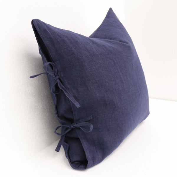 toula tie cushion - indigo