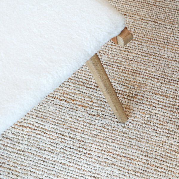 maya cotton jute rug 2000 x 3000 - ivory sand