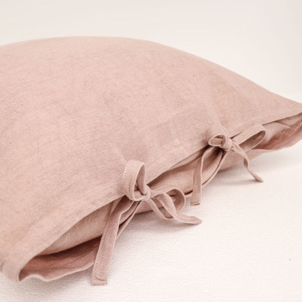 toula tie cushion - powder pink